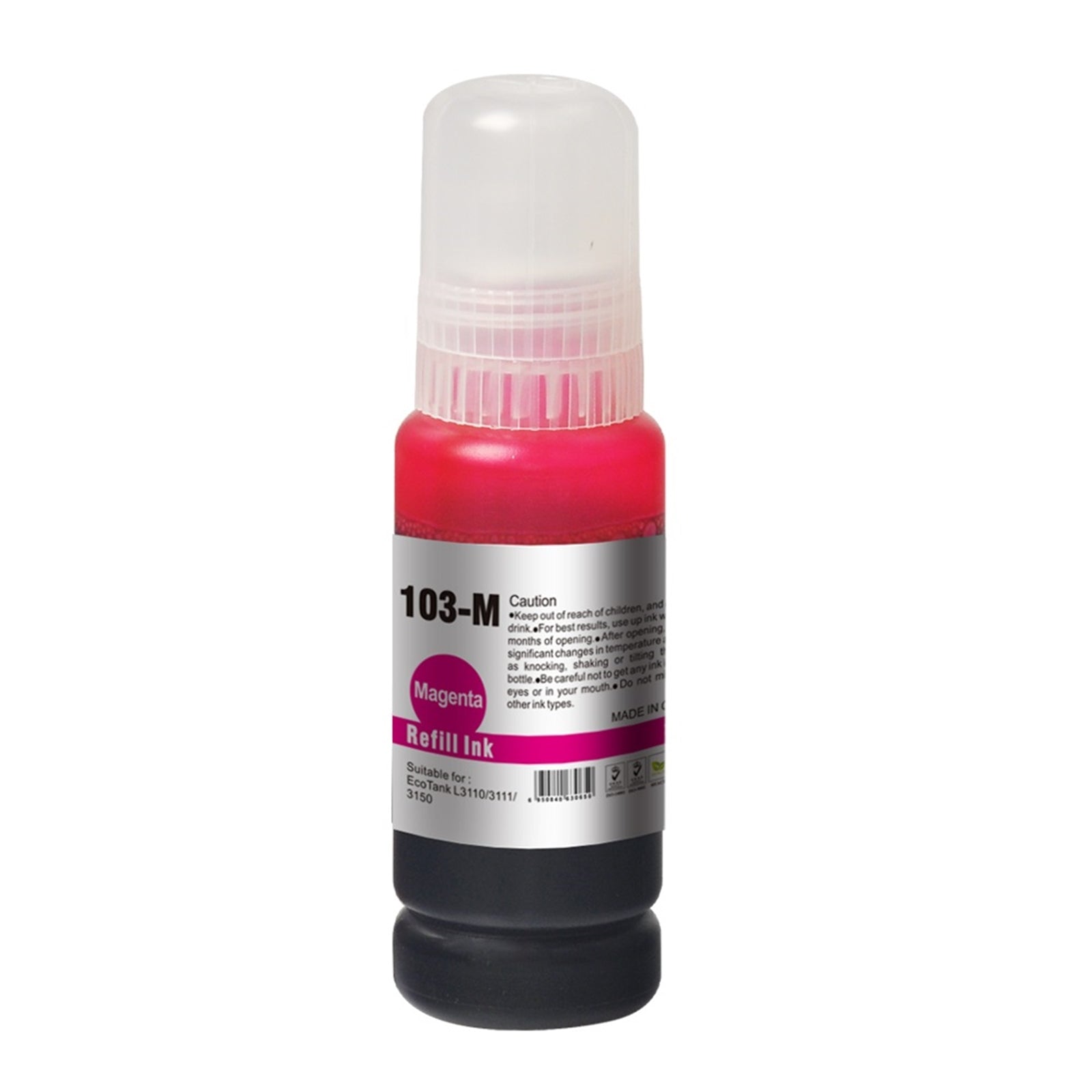 InkLab 103 Magenta Ink Bottle 65ml - Epson EcoTank Compatible InkLab 103 Magenta Ink Bottle 65ml - Epson EcoTank Compatible